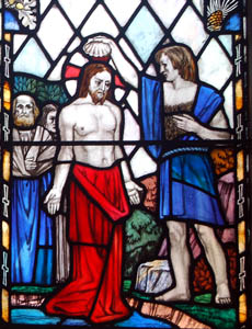 north aisle second window detail of baptism January 2008